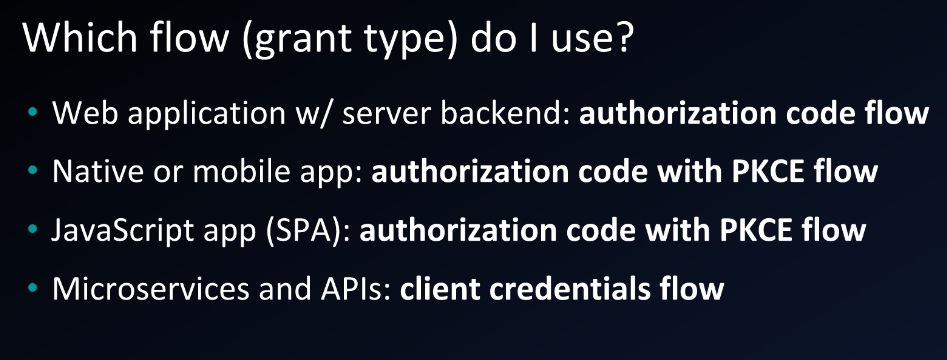 Authorization grant types