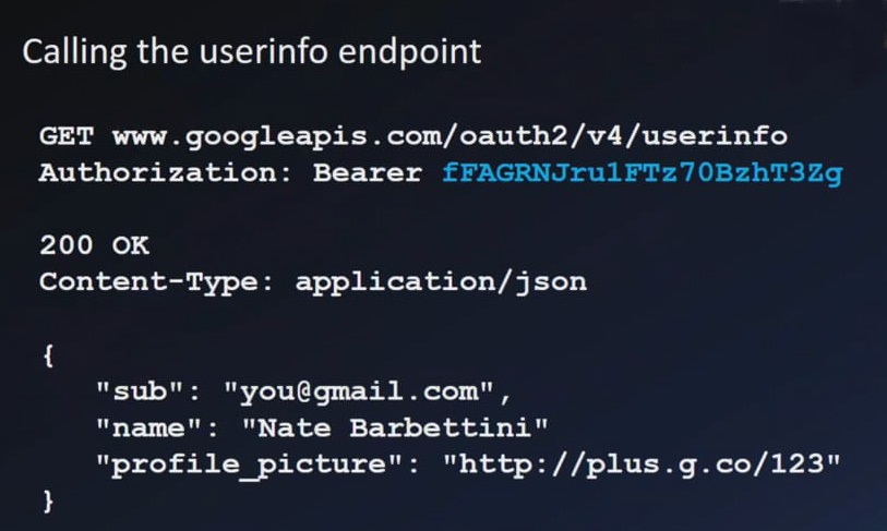 Calling user info endpoint